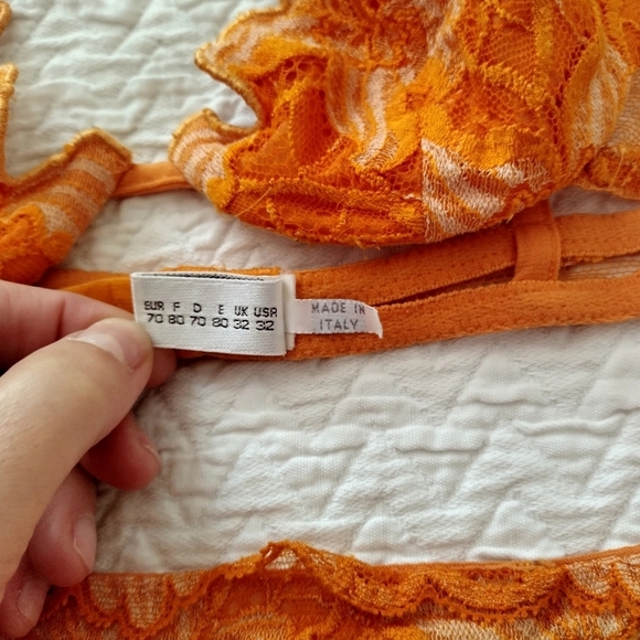 Marvel By La Perla Lace Floral Lingerie Set Italy  Sz 8 - Picture 5 of 10